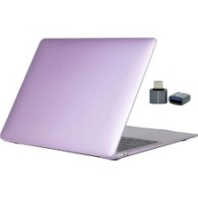 Daders Home MacBook Pro Kılıf 16.2 Inç M4–m3–m2–m1 Uyumlu Kristal Parlak Tpu Şeffaf Ultra Ince Darbe Çizik Koruyucu Hardcase Sert Kapak Açık Lila
