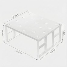 Daders Home Ottohaus 2'li Dolap Içi Düzenleyici Raf - Mutfak Dolabı ve Tezgah Üstü Raf Yükseltici - Tabak, Bardak ve Baharat Organizeri - Beyaz