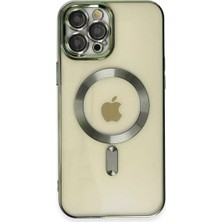 Poyraz Market Newface Apple iPhone 12 Pro Max Kılıf Kross Magneticsafe Kapak - Koyu Yeşil