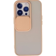 Poyraz Market Newface Apple iPhone 13 Pro Kılıf Palm Buzlu Kamera Sürgülü Silikon - Pembe