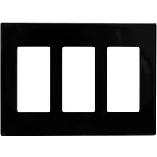 Daders Home 80311-SE 3-Gang Decora Plus Duvar Plakası Vidasız Geçmeli Montaj, Siyah