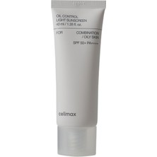 Daders Home Celimax Oil Control Light Sunscreen SPF50+ Pa++++ 40ML - Yağlı Ciltlere Özel Sebum Kontrolü Sağlayan Hafif Güneş Koruyucu Krem
