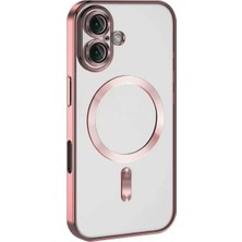 Poyraz Market Newface Apple iPhone 16 Kılıf Kross Magneticsafe Kapak - Pembe