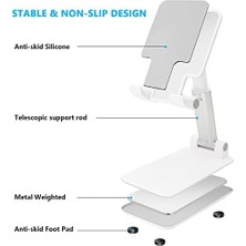 Daders Home Cep Telefonu Standı, Katlanır Masaüstü Telefon Standı, Açı Yüksekliği Ayarlanabilir Cep Telefonu Tutacağı, Masa, Ofis, Tablet Standı Tüm, Ipad,, 4-10" Cep Telefonu ve Tablet ile Uyumlu