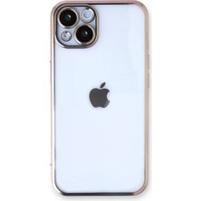 Poyraz Market Newface Apple iPhone 13 Kılıf Razer Lensli Silikon - Gold