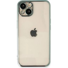 Poyraz Market Newface Apple iPhone 13 Kılıf Razer Lensli Silikon - Yeşil