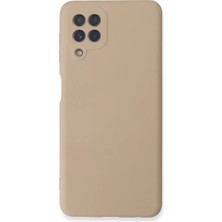 Poyraz Market Newface Samsung Galaxy A22 Kılıf Nano Içi Kadife Silikon - Pudra