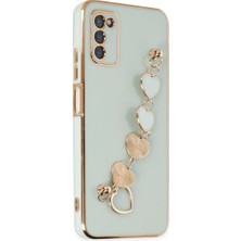 Poyraz Market Newface Samsung Galaxy A03S Kılıf Esila Silikon - Su Yeşili