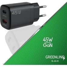 Daders Home Redline 45W Gan Type-C + Type-C Hizli Sarj Adaptörü