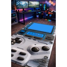 Gxeart Mavi Retro Oyun Konsolu Tasarım Yıkanabilir Kaymaz Taban Halı