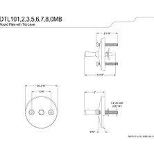 Daders Home Pirinç Pirinç DTL101 DTL101 Overflow Plaka F-R Ausl-Sehebel Akım, Krom
