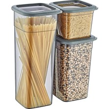 Daders Home 2'li Set Skali Kare Saklama Kabı (2'şer Adet 740 Ml, 1440 Ml, 2350 Ml)