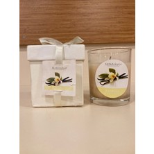 Plus Home Mum Cam Bardak Içi Kokulu Mum Vanilya Yükseklik 8 cm Çapı 7 cm