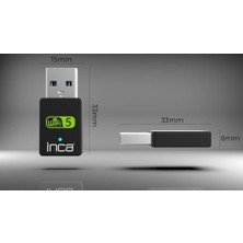 Daders Home IUWA-650X 650MBPS Bluetooth 4.2 Dual-Bant Kablosuz-Ac USB Adaptör Çift Bant Frekansı 11N 2.4ghz 200MBPS - Ac 5.8ghz 433MBPS 20 Dbm(Maxeırp)