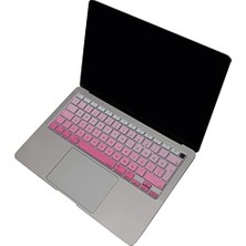 Daders Home Air Klavye Koruyucu Ultra Ince A2337 A2179 M1 Çip Uyumlu Türkçe Q Silikon Yıkanabilir Koruyucu Stiker Film Pembe