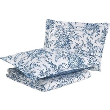 Daders Home Yorgan Seti Ters Çevrilebilir Pamuklu Yatak Takımı Eşleşen Yastık Kılıflı, Her Mevsim Için Hafif Ev Dekoru,, Delft Mavisi