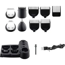 Daders Home "zilan ZLN8658 10'lu 1 Arada Profesyonel Saç ve Sakal Tıraş Makinesi | Uranus – Hızlı Şarj, LED Ekran, Ayarlanabilir 3-12 mm Tarak Aparatları "