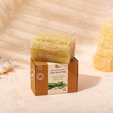 Daders Home Doğal Kabak Lifli Aloe Vera Sabunu - Cilt Kuruluğu Karşıtı, Besleyici, Nemlendirici Yüz ve Vücut Sabunu 150 Gr.
