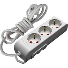 Daders Home Üçlü Topraklı Grup Priz, Çocuk Korumalı 5 M