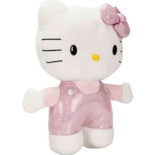 PopŞeker Hello Kitty Parıltılı Peluş Oyuncak – 29 cm Yumuşak Dokulu Simli Tulumlu Seri