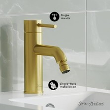 Daders Home Well Made Forever SM-DF81BG Fırçalanmış Altın Sarmaşık Taharet Musluğu