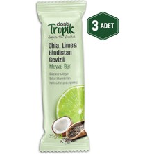 Chia, Lime ve Hindistan Cevizli Aromalı Meyve Bar 35 G | Meyve Içeren Pratik Atıştırmalık | 3 Adet