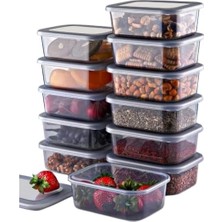 Daders Home 12 Adet 250ML Füme Erzak Depolama ve Saklama Kabı