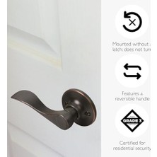 Daders Home 700617 Springdale Kukla Kapı Kolu, Yağ Ovuşturdu Bronz, Dekoratif, Yağlı Bronz