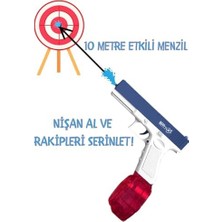 Daders Home Şarjlı Elektrikli Su Tabancası Tam Otomatik 10M Fışkırtma Havuz Deniz Açık Hava Işıklı 300 ml Kapasiteli 500 Mah Bataryalı