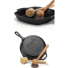 Daders Home Sert Kıllı Bambu Saplı Ahşap Mutfak Temizlik Fırçası 21 cm