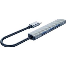 Daders Home Hub Usb-C 1 x Port Usb-A 3.1, 3 x Port Usb-A 2.0, Alüminyum