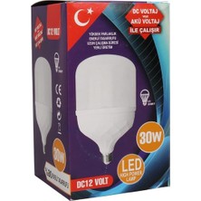 Geseus 30W 12V E27 Duy Beyaz Jumbo LED Ampul Yerli Üretim