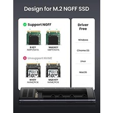 Daders Home M.2 Sata Ngff SSD USB 3.1 5 Gbps Type-C Gen1 B-Key M+B Key Disk Kutusu - Uzay Grisi