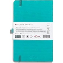 Daders Home Tarihsiz Klasik Defter Rec 13X21 Çizgili Yeşil Desenli