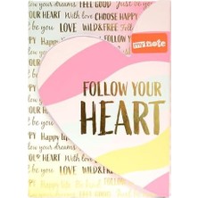 Daders Home A5 Manyetik Kapaklı Kalp Desenli Defter 80 Yp