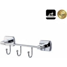 Premium Pirinç Marina Kancalı 3lü Askılık
