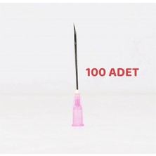 ENKAVET Berika Pembe Enjektör Iğne Ucu (Uç) 18 G 38 mm Steril Uzun Luer Lock Kilitli 100 Adet