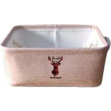 Daders Home Orta Boy Telli Organizer Bej Panama Geyik Baskılı