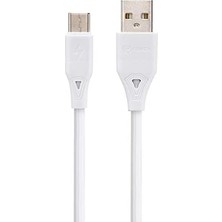 Daders Home 2.4 A Micro USB Data ve Şarj Kablosu, Beyaz, 1 M