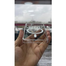 İzel Aksesuar Samsung Galaxy S25 Sert Pc Sararmaz Magsafe Şeffaf  Kılıf