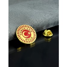 kuyumcudan Kişiye Özel Isimli Ay Yıldız 925 Ayar Gümüş Yaka Rozeti