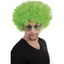 Runaway Kıvırcık Afro Stil Yeşil Bonus Peruk