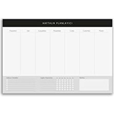 DMR Home 3'lü Masaüstü Planlayıcı Set Siyah Kenarlı (Günlük, Haftalık, Aylık Planlayıcı)