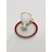 Hasyılmaz Limoges Bordo Kahve Fincan Takımı