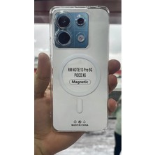 İzel Aksesuar Xiaomi Redmi Note 13 Pro 5g Sert Pc Sararmaz Magsafe Şeffaf  Kılıf