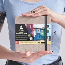 DMR Home Arteza Eskiz Defteri, 3'lü Paket, Her Biri 88 Sayfa, 13,5 x 12,5 Cm, Bej Kitabı, Ciltli Kapak 110LBS/230 Gsm Defter