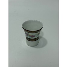 Couleuvre Limoges Çiçek Desenli Bordo Mini Su Bardağı 5,5cm