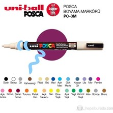 Uni-Ball Uni Posca Boyama Markörü PC-3M Siyah Renkli Keçeli Kalem Çok Yönlü Kullanım Özelliği