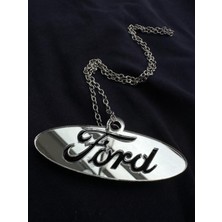 Krom Pleksi Araba Dikiz Aynası Süsü, Ford Logosu ile Şık Dekorasyon