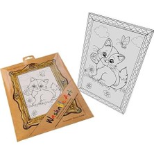 DMR Home Akademi Çocuk Mat -Washable Art - Kedi